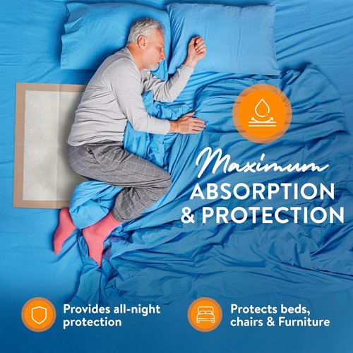 Inspire XL Super Absorbent Bed Pads - Ultra Thick 30 x 36 | Disposable Underpads for Incontinence (50 Count)