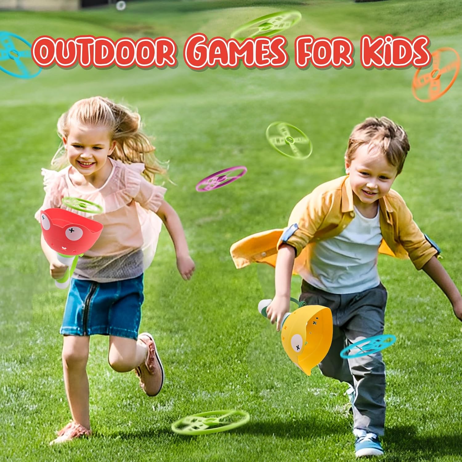 Skiennix Outdoor Toys for Kids | Manual Capture Catching Game - Fun Chasing Toy for Ages 3-8