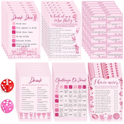 Vertintong Galentine Party Games Set 6 Card Games for 12 Guests Galentine's Day Activities Fun Galentine's Day Game Idea Valentines Gifts for Women Bachelorette Party Favors