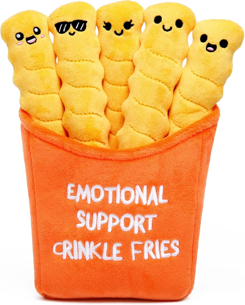 WHAT DO YOU MEME? Plush Emotional Support Crinkle Fries - Soft & Cuddly Comfort Toy