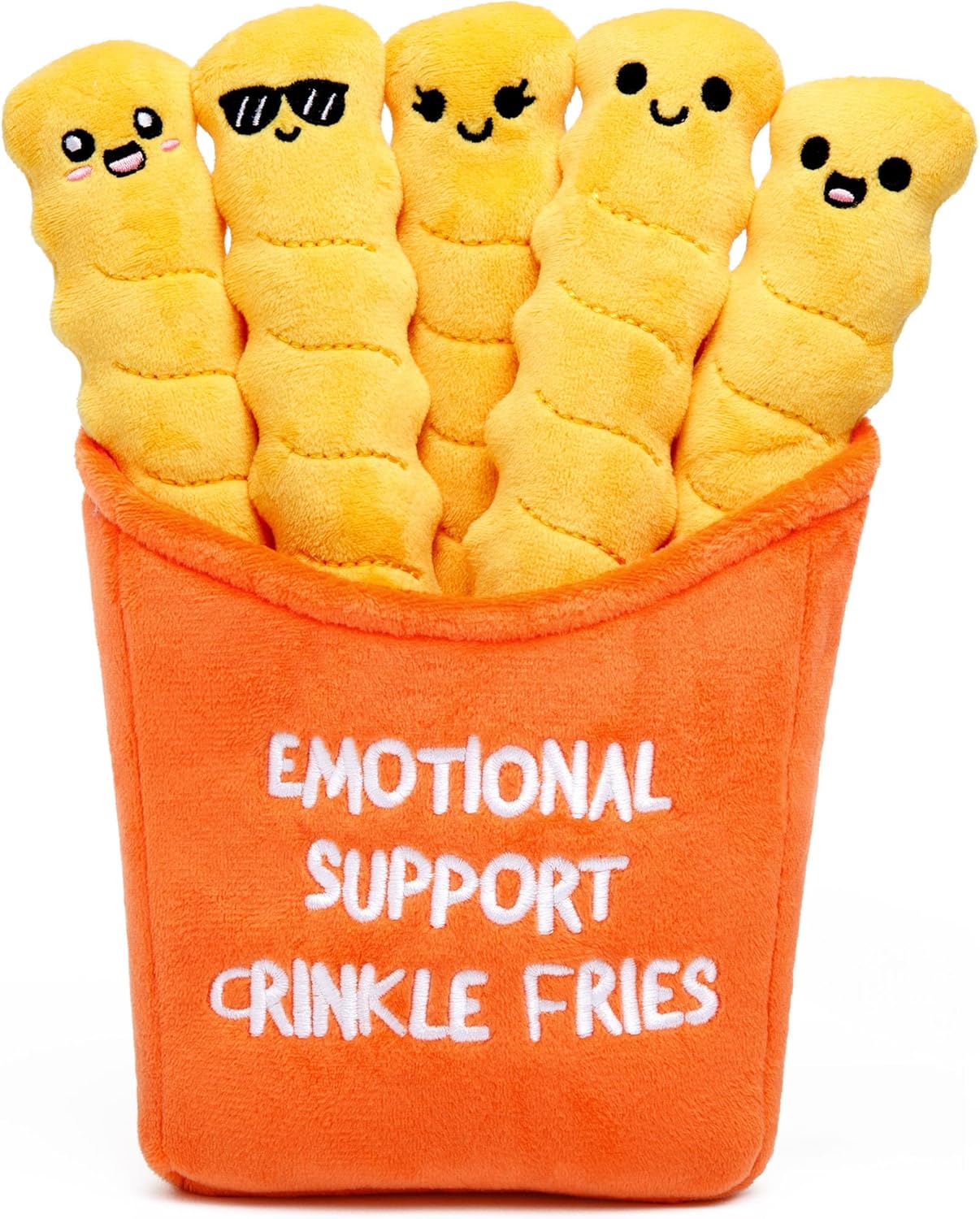 WHAT DO YOU MEME? Plush Emotional Support Crinkle Fries - Soft & Cuddly Comfort Toy