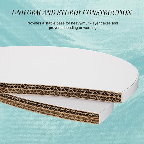 Layhit 36 Pack 12 Inch Cake Boards 1/2" Thick Round Cake Drum Sturdy Corrugated Cardboard Base Decorating Supplies for Wedding Birthday Party Heavy or Multi Layer, White
