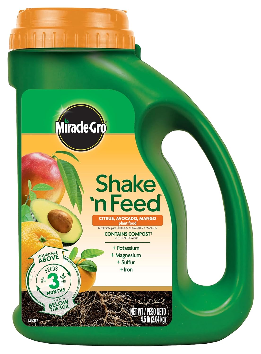 Miracle-Gro Shake 'N Feed Plant Food - Nourishes Citrus, Avocado & Mango Trees | 4.5 lbs