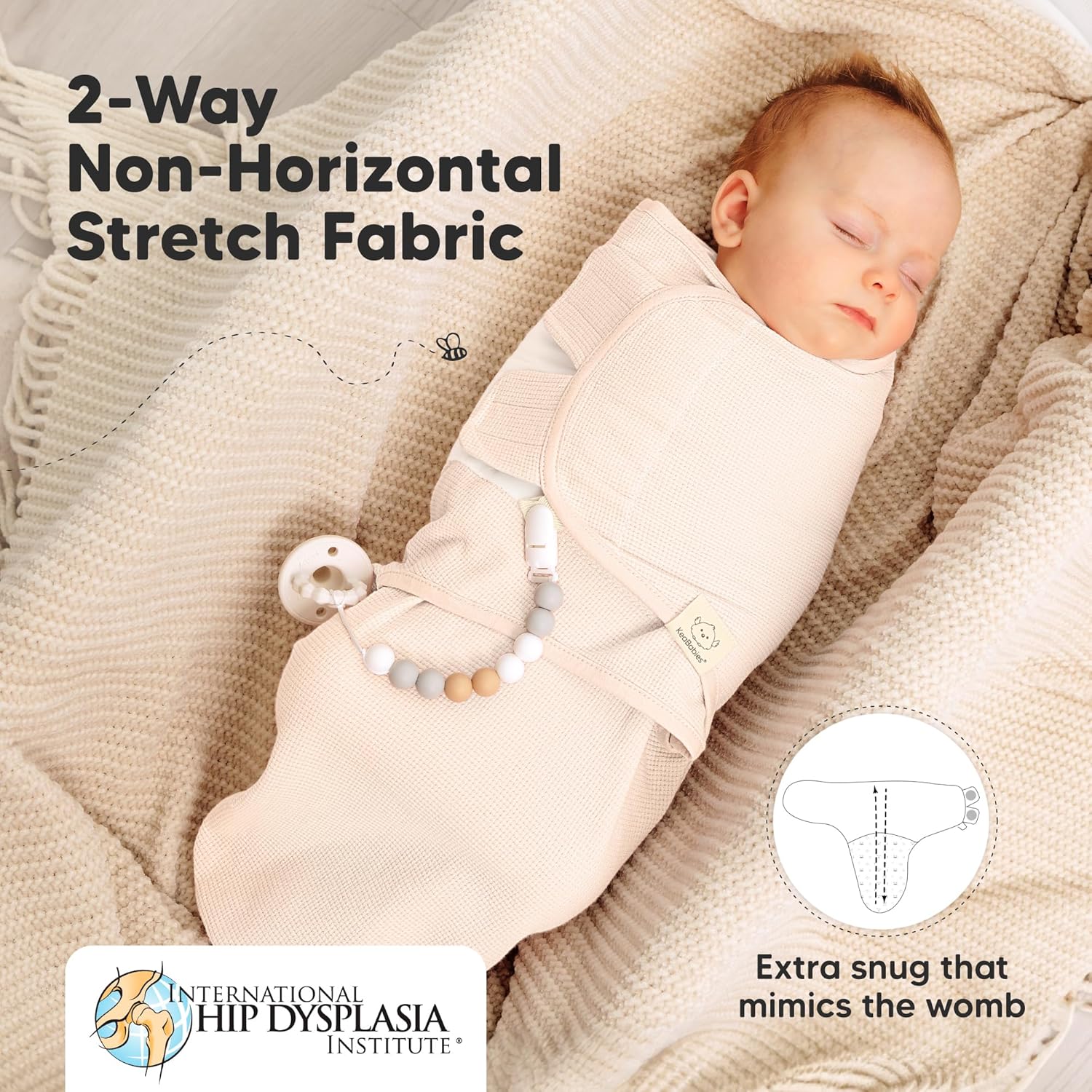 Angelic 3-Pack Organic Swaddles - Soft & Snug Baby Sleep Sacks for Newborns 0-3 Months
