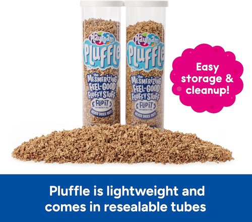 Educational Insights Pluffle® Sand 2-Pack - Mess-Free Sensory Bin Foam Set for Toddlers | Ideal for Home & Classroom Fun, Ages 3+