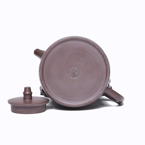 SILINE Zisha Large Tea Pot 14.2 Oz,Chinese Genuine Yixing Clay HandmadeTeapot with Filter,Infuser Kung Fu Loose Leaf Tea Maker -Zini Purple Clay
