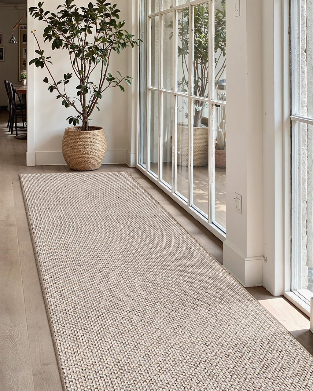Color&Geometry Kitchen Rugs and Mats Non Slip Washable, Absorbent,Woven Kitchen Runner Rug Easy to Clean Kitchen Floor Mats for in Front of Sink, Laundry Room, Hallway,24"x83", Beige