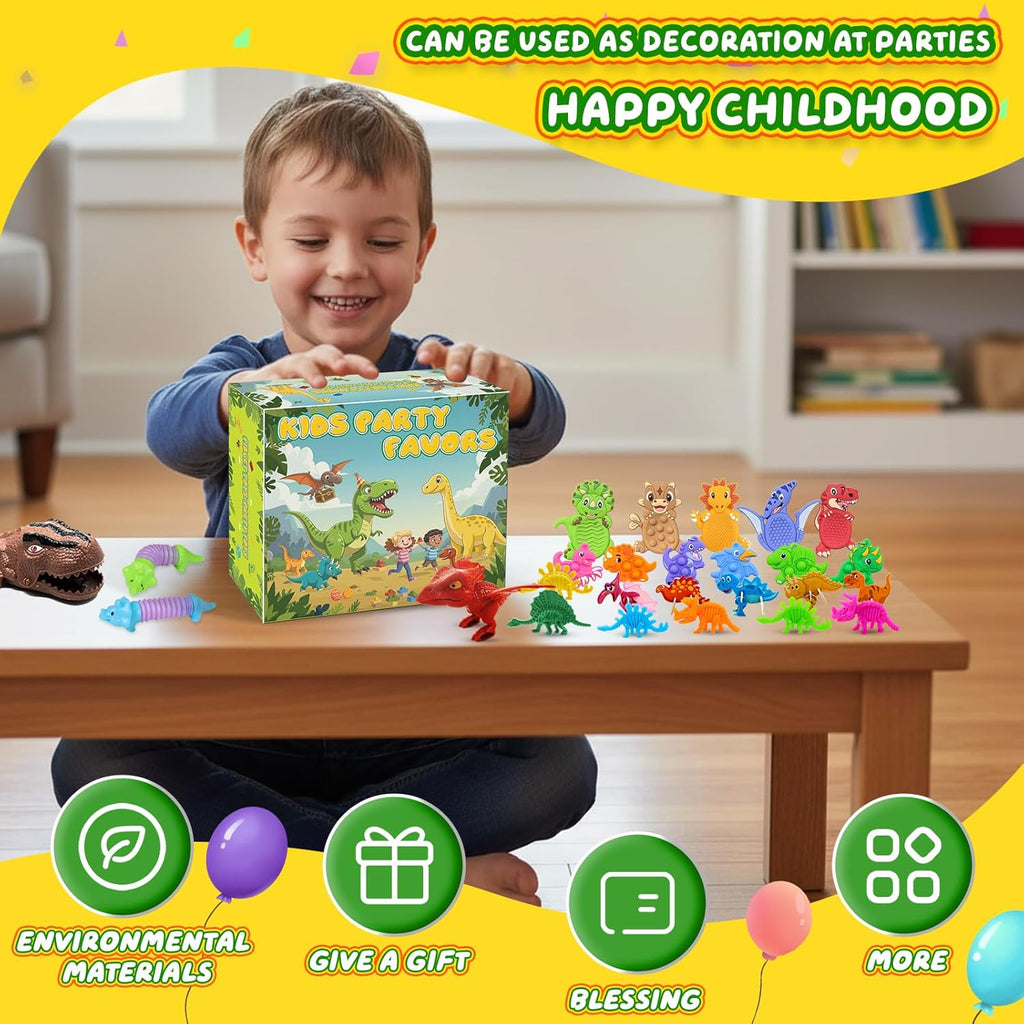 Skiennix Dinosaur Sensory Fidget Toys - 1000 PCS Bulk Party Favors for Kids | Perfect for Easter Egg Fillers & Classroom Prizes