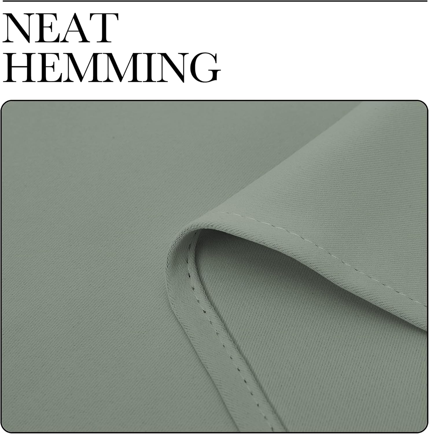 NICETOWN Greyish Green Blackout Curtains - 86" Long | Sound Reducing & Energy Efficient | 55" Wide, 2 Panels