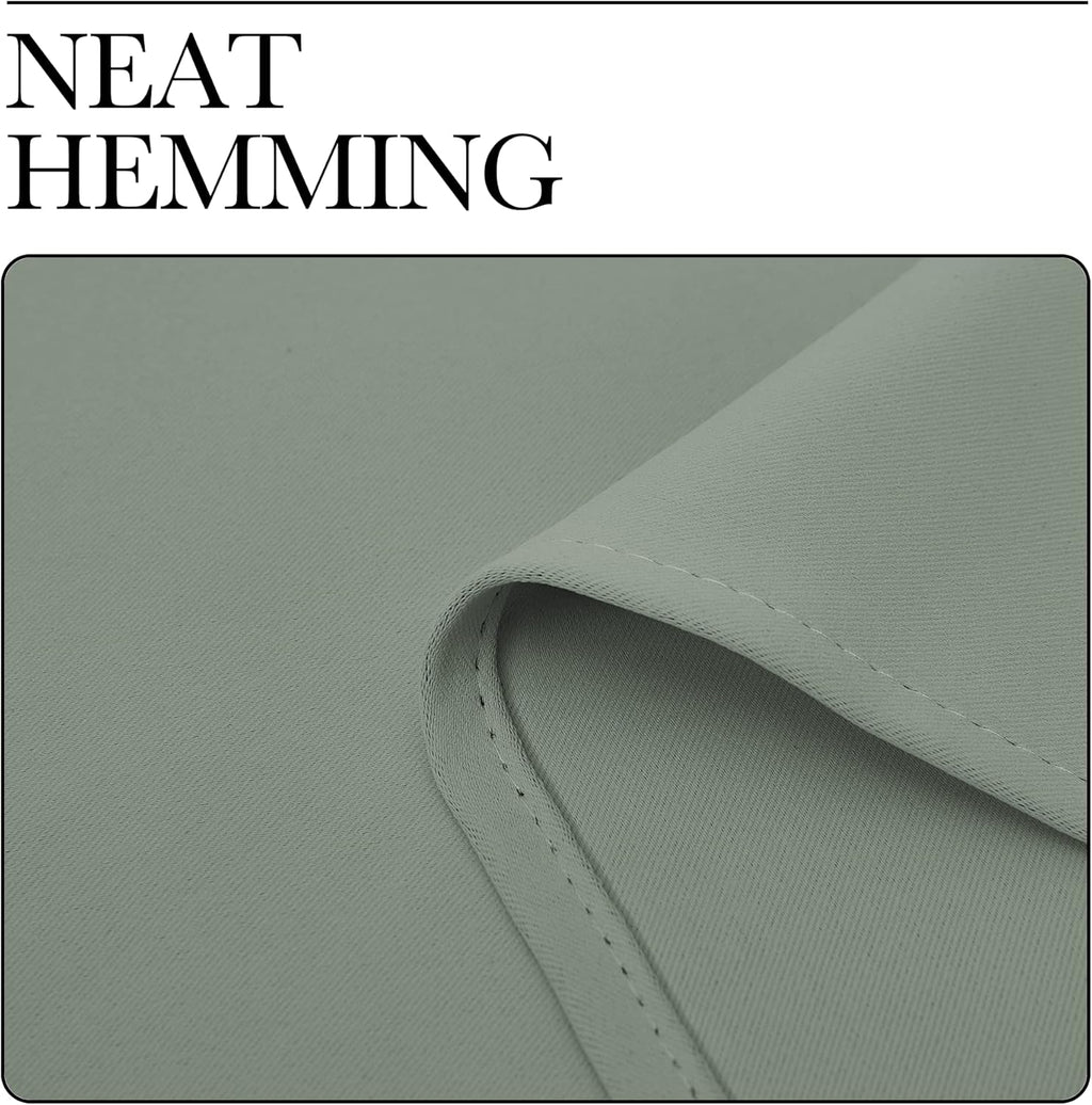 NICETOWN Greyish Green Blackout Curtains - 120" Long | Sound Reducing, Heat & Cold Blocking | 2 Panels, 55" Wide