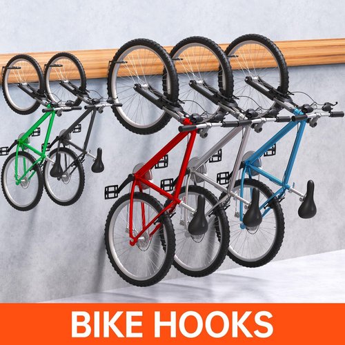 GURADESIGN Heavy Duty Bike Hooks - 16-Pack, 100 LBS Capacity, 6 Inch for Garage Wall & Ceiling