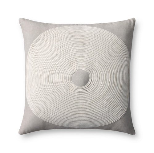 Loloi II Collection PLL0035 Taupe/Natural 18'' x 18'' Cover w/Poly Pillow