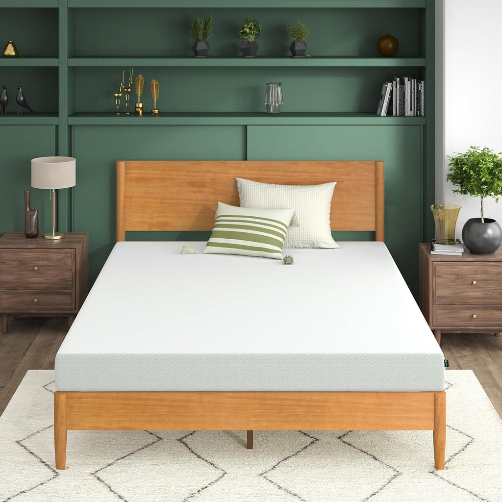 Zinus 6 Inch Green Tea Memory Foam Mattress - Short Queen | Fiberglass Free & CertiPUR-US Certified