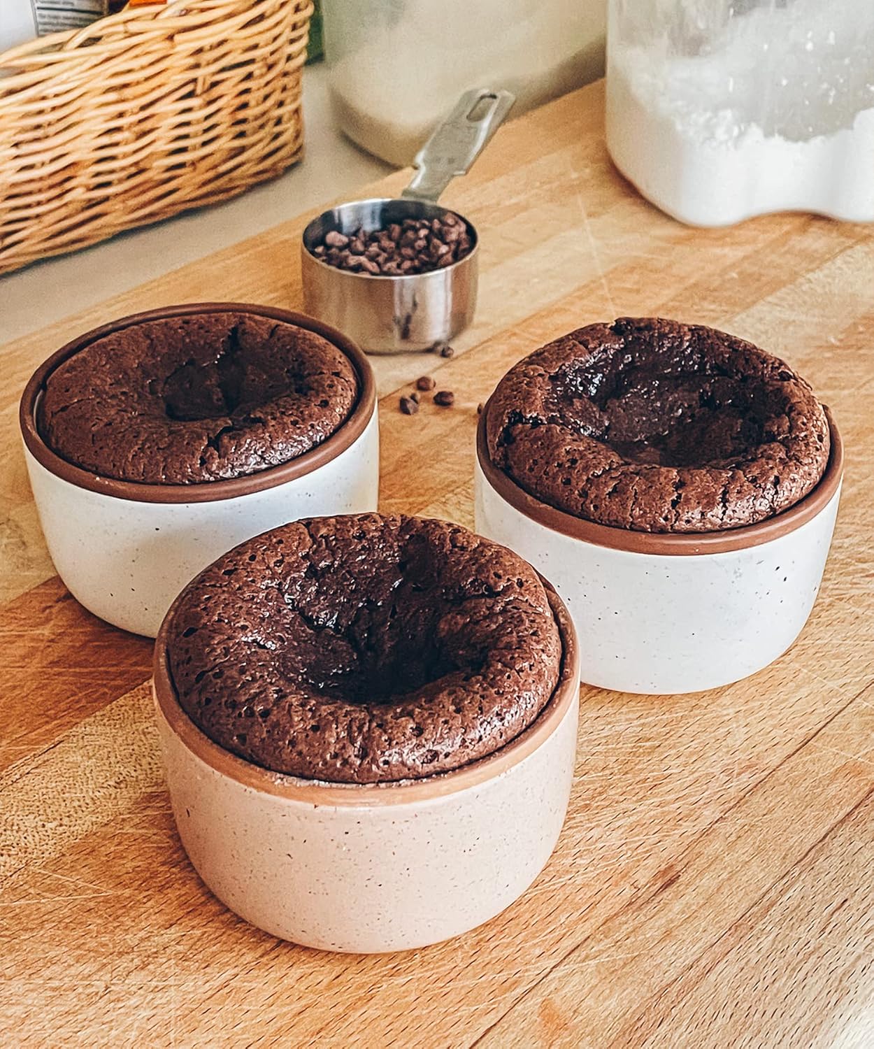 Mora Ceramic Ramekins - 4oz Set of 6 - Oven Safe Mini Baking Dishes for Pudding, Soufflé & More | Assorted Neutrals