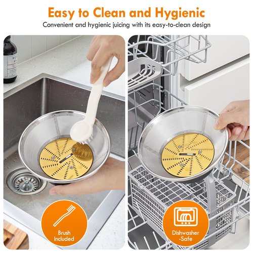 Juicer Replacement Parts Mesh Filter Basket with Titanium-Coated Blade Disk Compatible with Breville Juice Fountain Models JE95XL, JE98XL, BJE200XL, JE900 Includes Brush No Motor Coupling