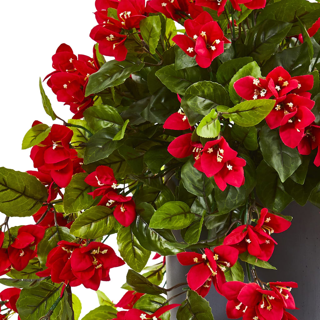 Nearly Natural 26in. Bougainvillea Artificial Plant in Planter UV Resistant (Indoor/Outdoor)