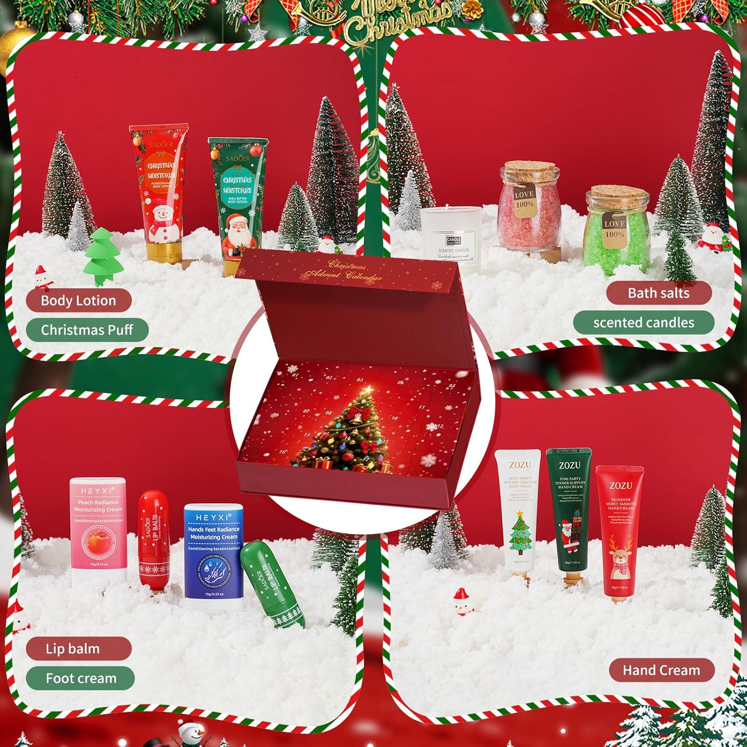 Beauty Advent Calendar 2025 - 24 Days of Makeup & Skincare Gifts for Women & Teen Girls