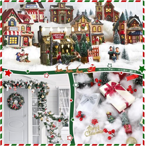 Christmas Fake Snow - 9.2oz Fluffy Artificial Snow for DIY Tree Decor & Winter Displays