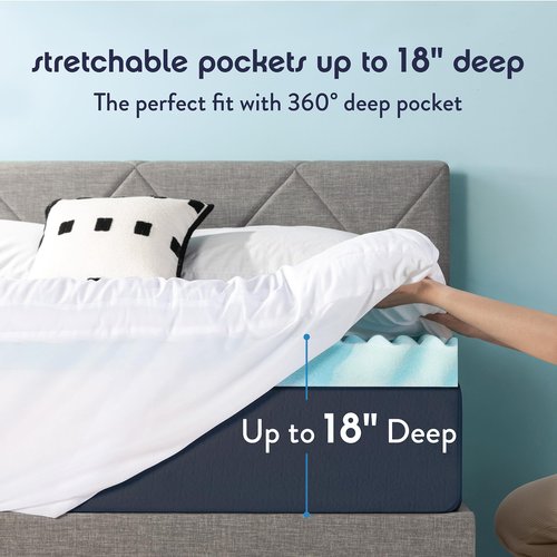 Best Price Mattress 4 Inch Pillowtop Mattress Topper and Pad Combo, 2 Inch Egg Crate Foam Mattress Topper, 2 Inch Plush Mattress Pad, Certified Safe Foam and Fabric, Dorm Essentials, Full