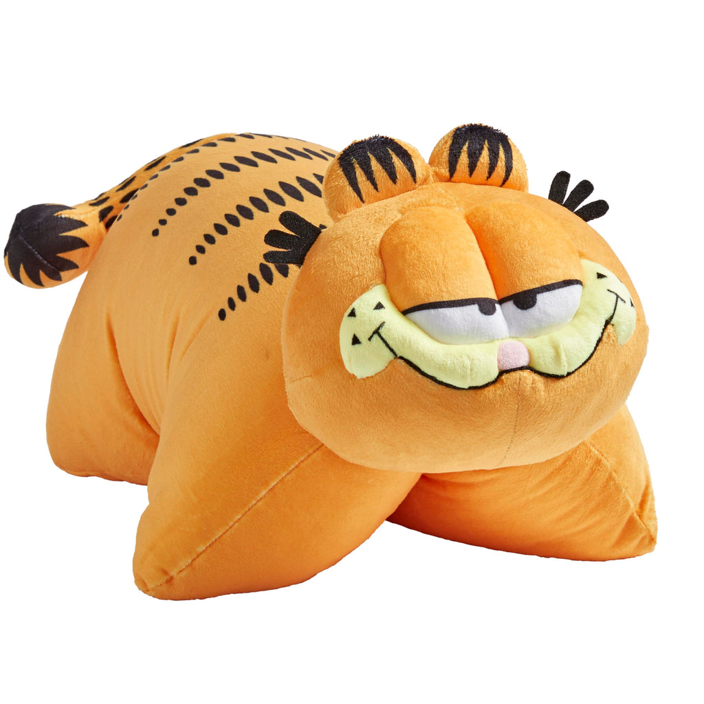Pillow Pets Garfield Stuffed Animal 17 Inch Travel Size Airplane Plush Machine Washable Plushie Gift for Toddlers, Kids, and Teens