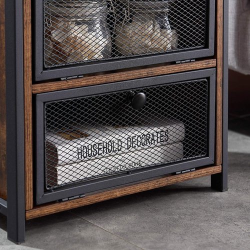 VECELO Modern Night Stand, End Side Table with Storage Space and Door, Nightstands with Flip Drawers for Living Room,Bedroom,Lounge,Set of 2