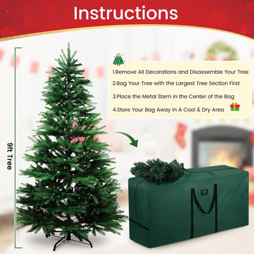 Heavy Duty 600D Oxford Christmas Tree Storage Bag by [Brand Name] - Extra Large Capacity with Reinforced Handles & Dual Zipper