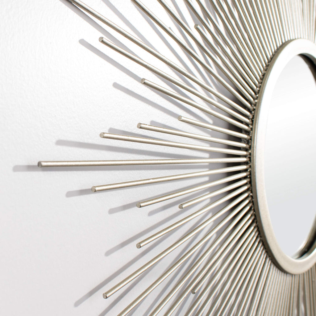Safavieh Home Collection Alves 30-inch Champagne Sunburst Round Mirror