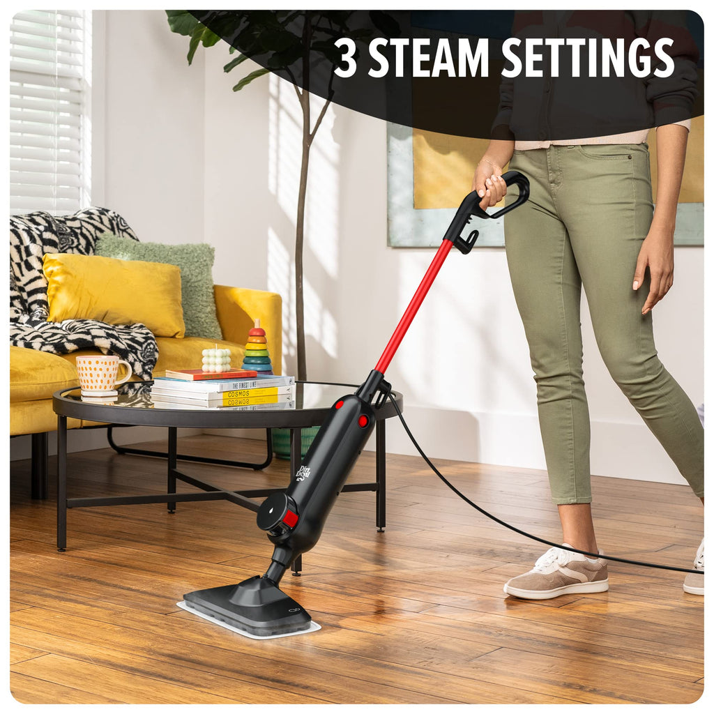 Dirt Devil Steam Mop, Hard Floor Cleaner Machine, 3-Mode Steam Cleaner Machine, Ready to Use in 30 Seconds, Ideal for Hardwood, Vinyl, Tile, Grout and More