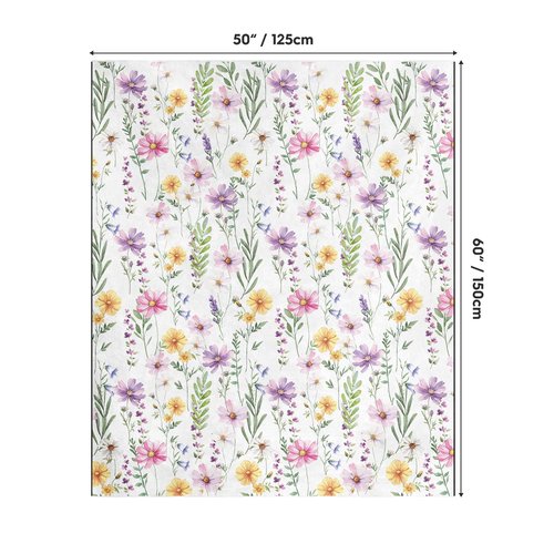 Horaldaily Spring Summer Flannel Blanket Throw, Watercolor Wildflowers Fleece Soft Fuzzy Plush Cozy Fleece Blankets for Couch Sofa Bed Lounging, Ideal Gifts for Kids Adults Self, 50x60
