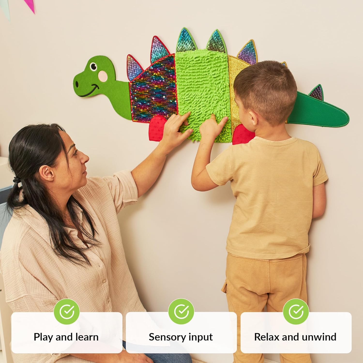 ODOXIA Sensory Wall Panel - Sequin Busy Board for Sensory Rooms | Montessori Activity for Kids