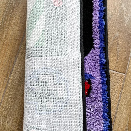LAKEA Purple Games Console Rug - Cute Tufted Flocking Carpet | Anti-Slip Doormat (23.6" x 15.7")