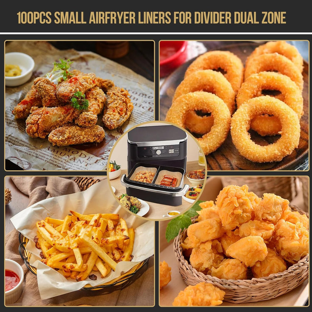 MMH Air Fryer Liners - 150PCs for Ninja DZ071 & AD600CO, 100PCs Small & 50PCs Large Disposable Paper Liners