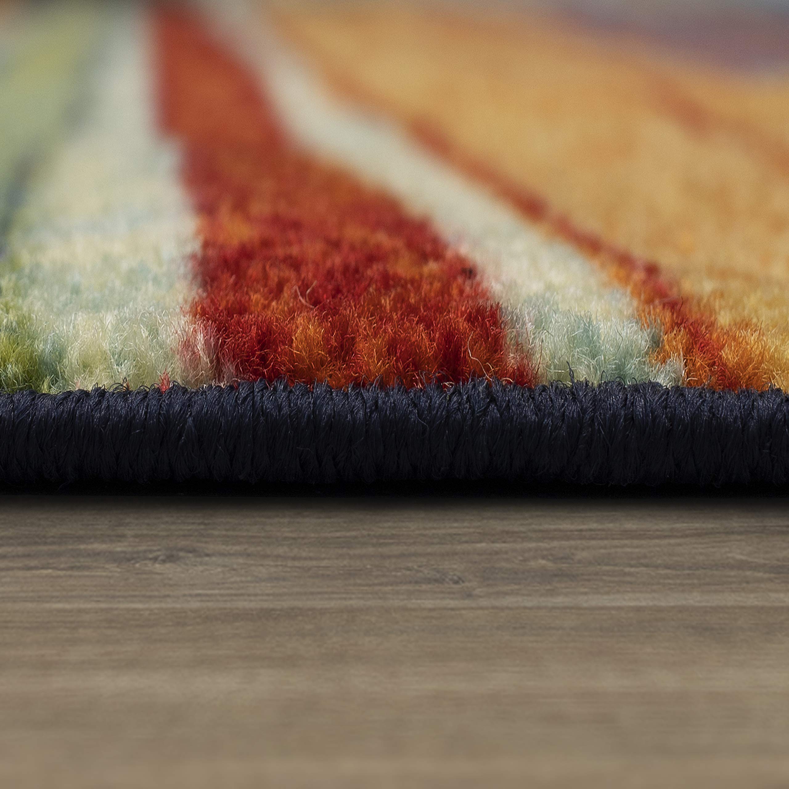 Mohawk Home Rainbow Stripe 4' x 6' Area Rug - Multicolor - Perfect for Living Room, Dining Room, Office