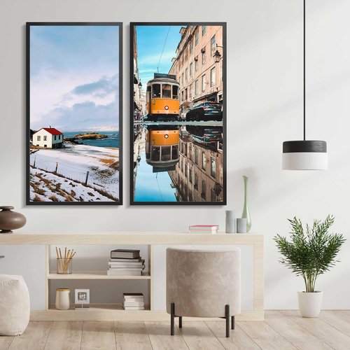 LaVie Home 27x40 Picture Frame - Classic Black Wall Display Frame with HD Plexiglas | Vertical & Horizontal Use