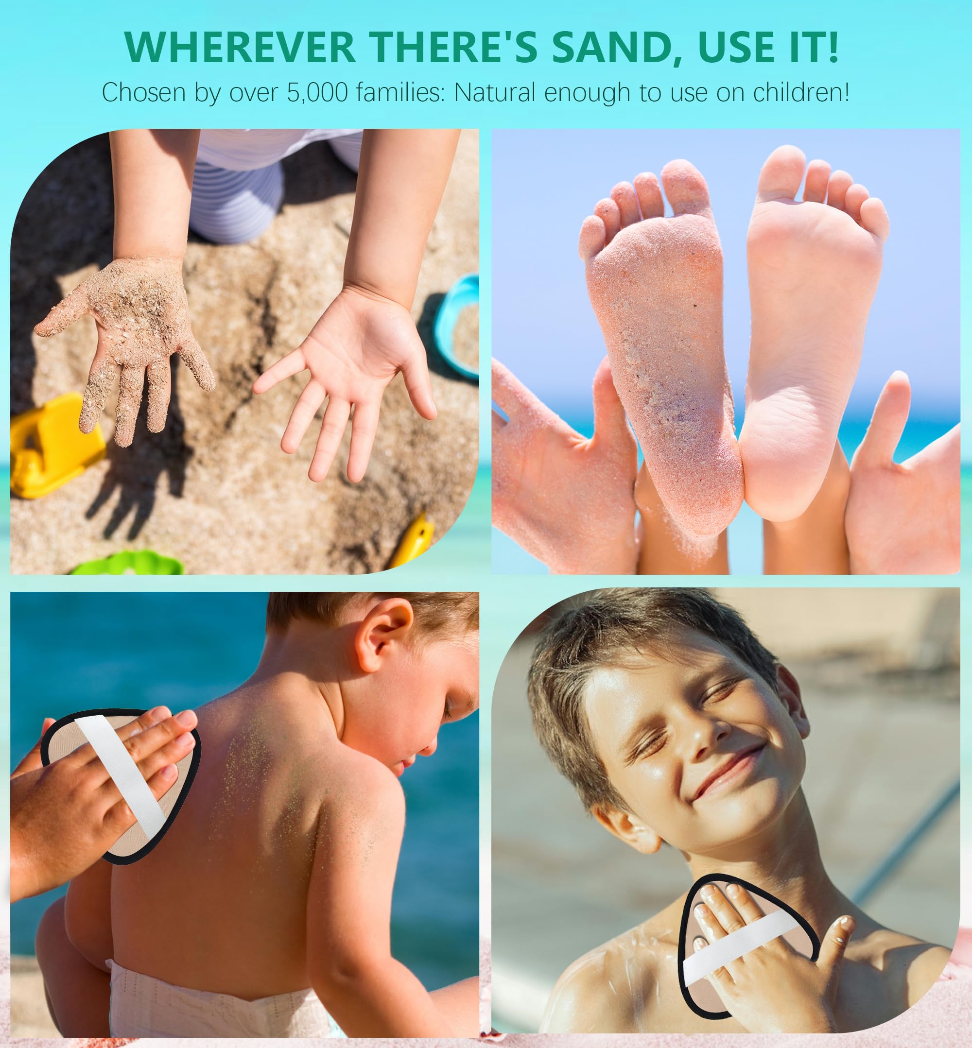 Triangle Sand Remover for Beach Sandproof Cleaner Eraser Essential Wipe Off Mitt Duster Brush Cup Holder Game Toy Cruise Ship Summer Vacation Must Have Hawaii Trip Honeymoon Gift for Women Towel