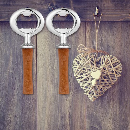 Cunhill 60 Pcs Metal Bottle Opener Blank Bulk Bottle Opener Inserts Parts Pieces Kit for Wood Craft DIY Project Turning Threaded Beer Hardware Turning Wedding Wine Party (Silver)