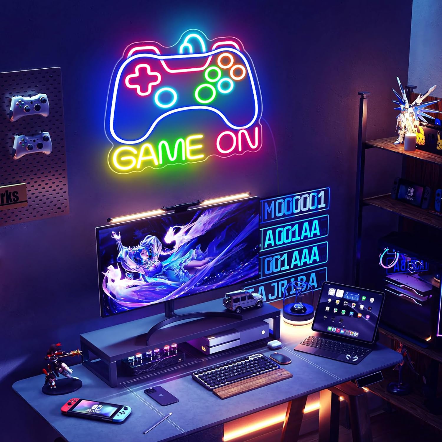 Skiennix Game On Neon LED Sign - Vibrant Gaming Wall Decor for Teen Bedrooms | Perfect Gamer Gift