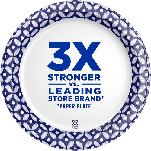 Dixie Ultra Disposable Paper Plates - 8.5 Inch Lunch & Dinner Size - 300 Count (10 Packs of 30)