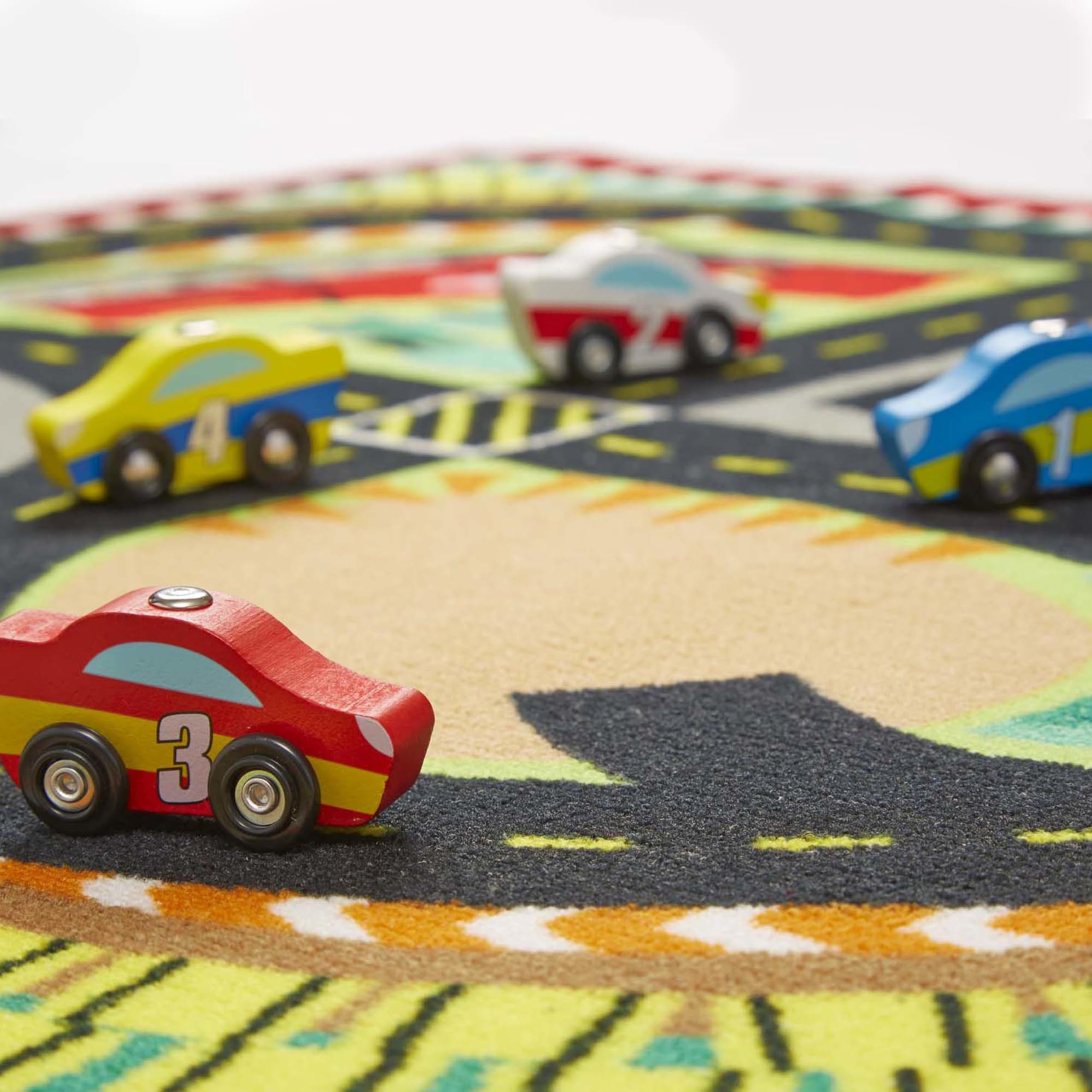 Melissa & Doug Round the Speedway Race Track Rug (FFP)