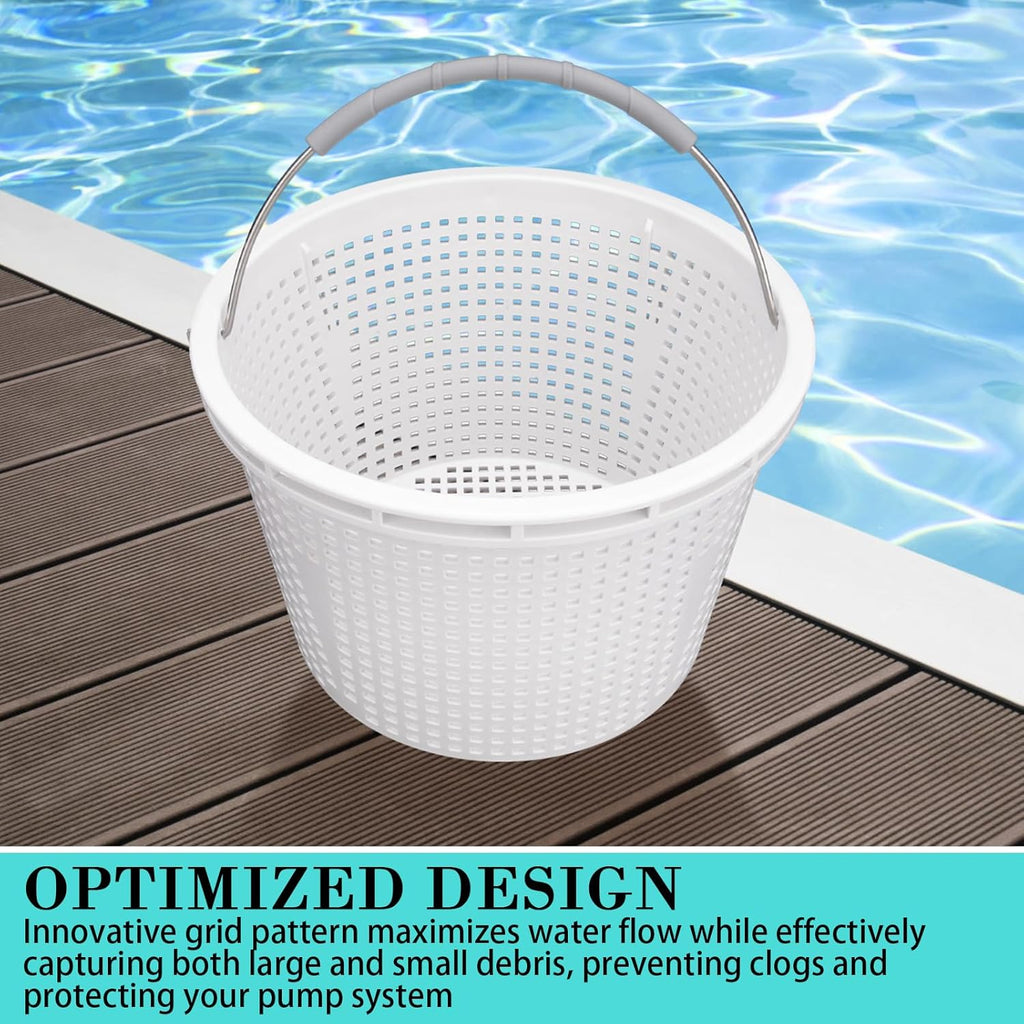 Pentair Pool Skimmer Basket - 8" Inground Pool Skimmer with Brass Weight & Rubber Grip