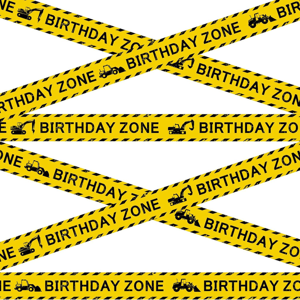 Nuanchu Birthday Zone Construction Party Tape - 3'' x 98 Feet | Perfect for Kids' Classroom Decor