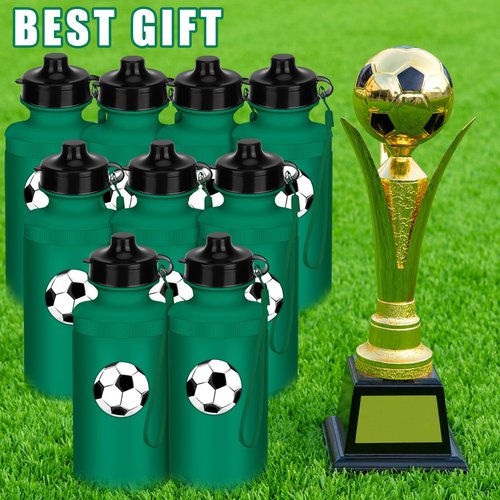 Zubebe 36 Pcs Sports Water Bottles Bulk Squeeze Reusable Bpa-free Plastic Water Bottles End of the Year Gifts Summer Gifts for Students Travel Hiking Cycling Sport Event Team Gift(Dark Green)