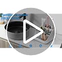 Multi-Functional Bathroom Toothbrush Holder with 6 Slots - Grey