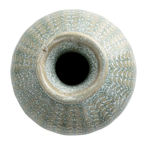 Creative Co-Op Embossed Stoneware Vases with Reactive Glaze, Grey, Set of 3