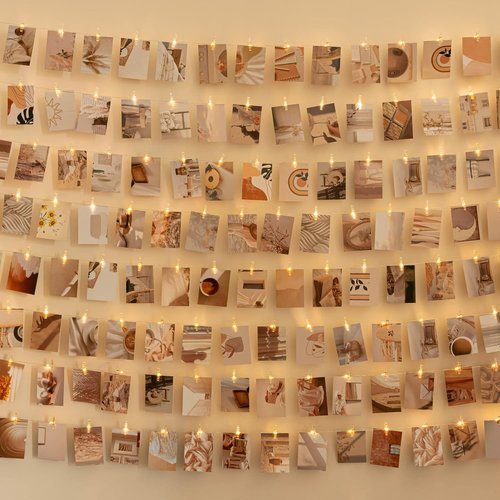 LUSHARBOR Fairy String Lights - 51 Clear Photo Clips for Battery Operated Room Decor | Ideal for Dorms & Bedrooms