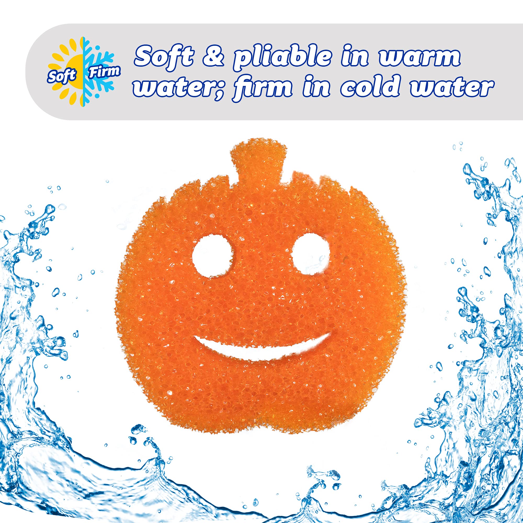 Scrub Daddy Sponge - Halloween - Non-Scratch Scrubbers for Dishes and Home - 3ct