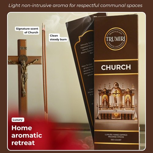 Church Incense Sticks - Bulk Pack of 100 Insence-Sticks - Made with Natural Incienso - Sacred Insense Non Toxic Spiritual Incents Incence