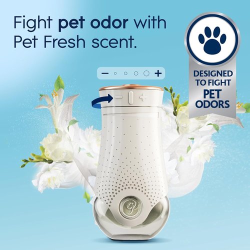 Glade PlugIns Air Freshener Starter Kit - Pet Fresh Scent with Essential Oils | 0.67 Fl Oz, 1 Warmer + 1 Refill