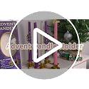 Gold 5-Candle Advent Wreath Candle Holder for Christmas Table Decor