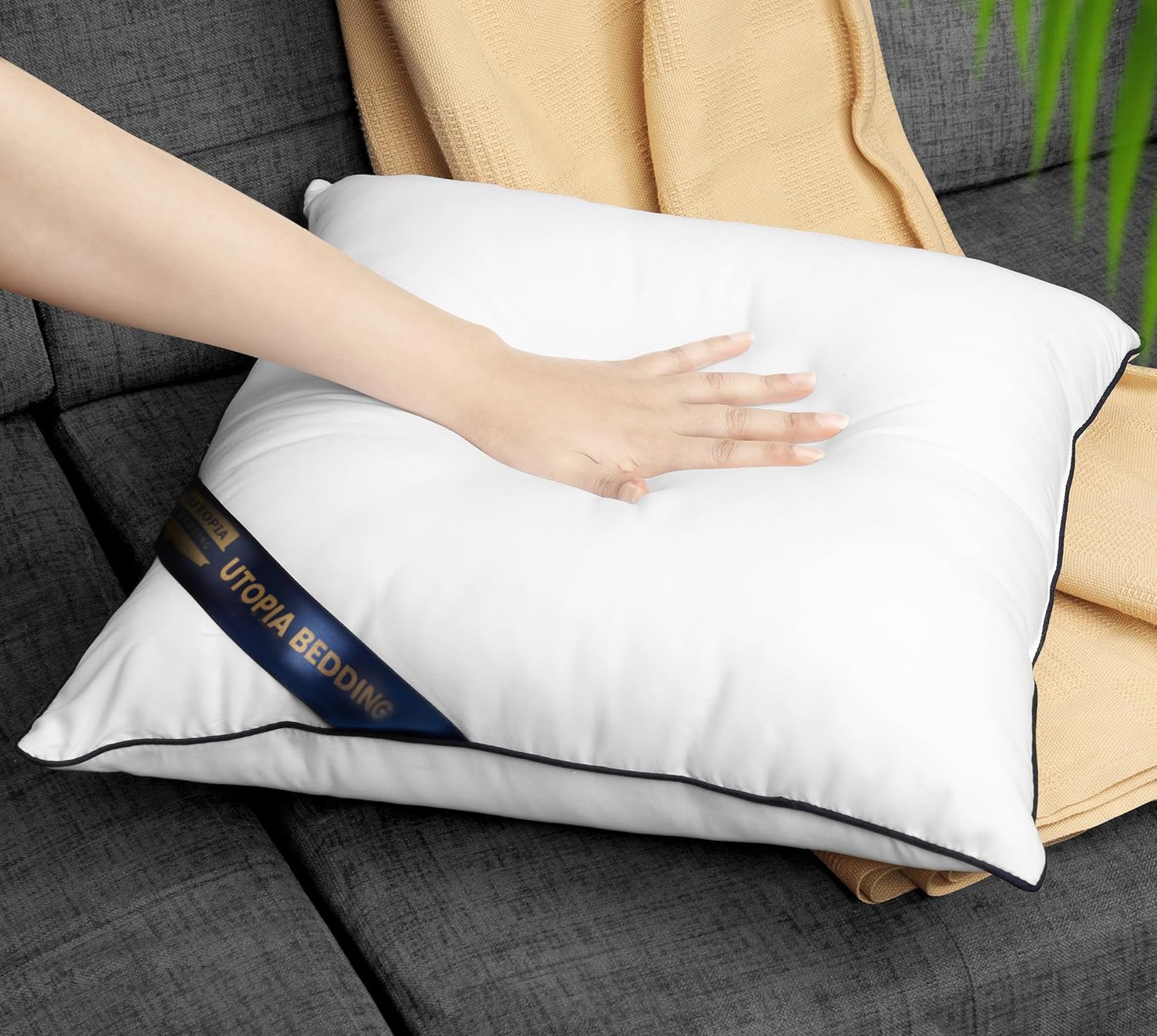 Utopia Bedding Throw Pillow Inserts - Decorative 26 x 26 Inch White Pillows for Sofa & Bed (Pack of 2)